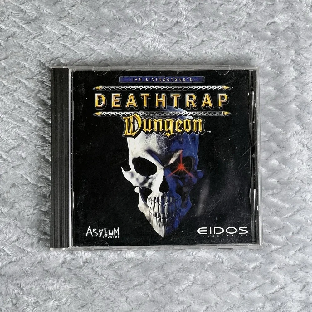 Deathtrap Dungeon PC CD-ROM Complete CIB 1998 Eidos Ian Livingstone Windows